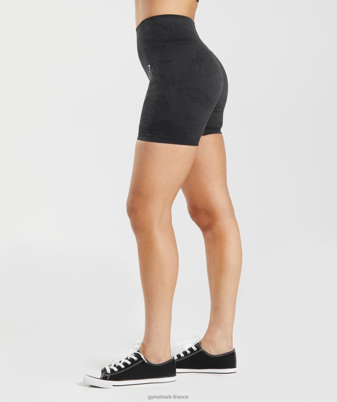 Gymshark adapter le short camouflage sans couture lave | noir/gris onyx femmes 6HF284
